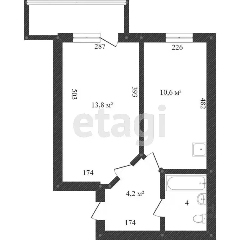 1-к кв. Вологодская область, Вологда ул. Карла Маркса, 82 (32.9 м) - Фото 0