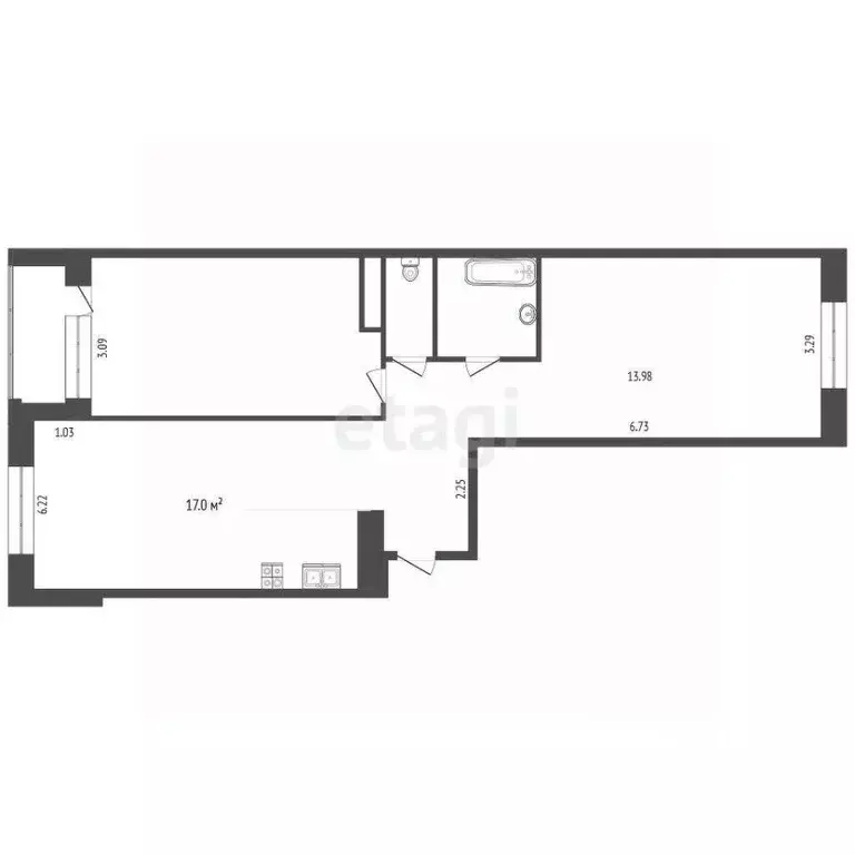 2-к кв. Москва Каширское ш., 65к3 (70.3 м) - Фото 1