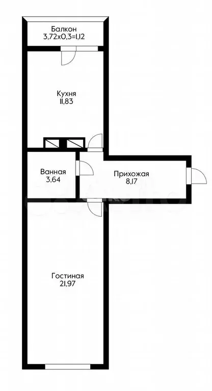 1-к. квартира, 49,6 м, 12/19 эт. - Фото 0