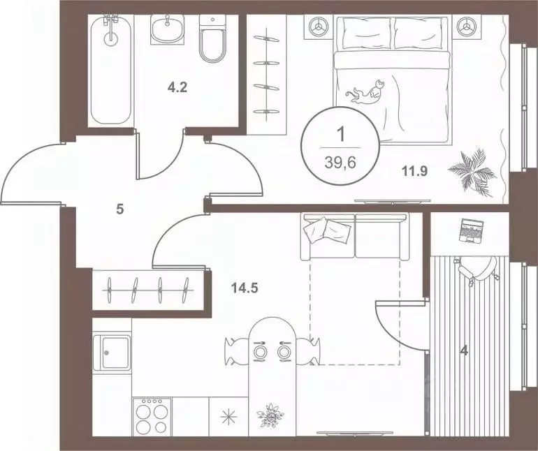 1-к кв. Пензенская область, Пенза Арбеково жилрайон, Дальнее Арбеково ... - Фото 2