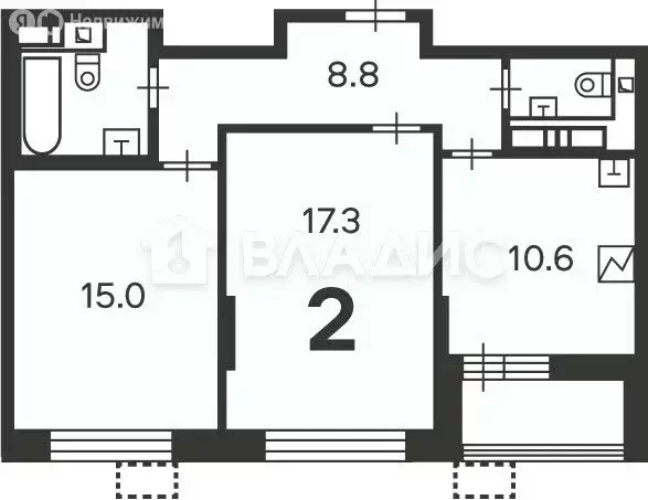2-комнатная квартира: Москва, Бескудниковский бульвар, 50/1 (57.5 м) - Фото 1