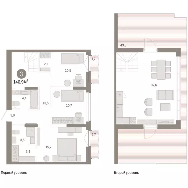 3-комнатная квартира: Тюмень, жилой комплекс Республики 205 (146.9 м) - Фото 2