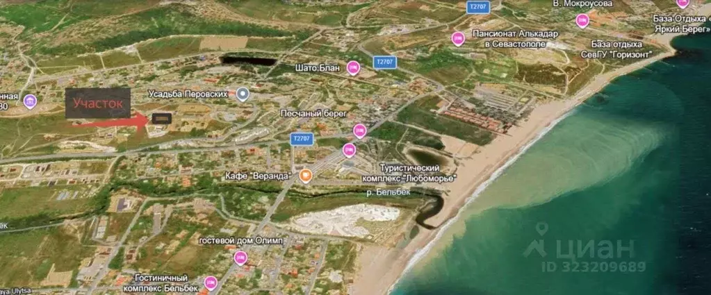 Участок в Севастополь ул. Батарейная, 7к15 (9.0 сот.) - Фото 1