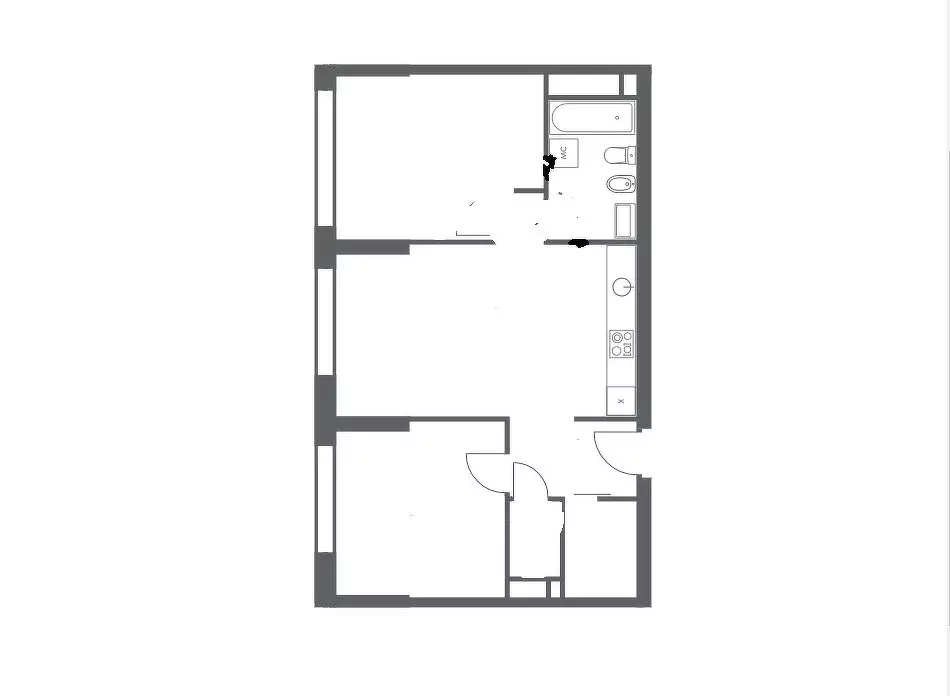 2-комнатная квартира: Казань, улица Оренбургский Тракт, 24А (65.4 м) - Фото 1