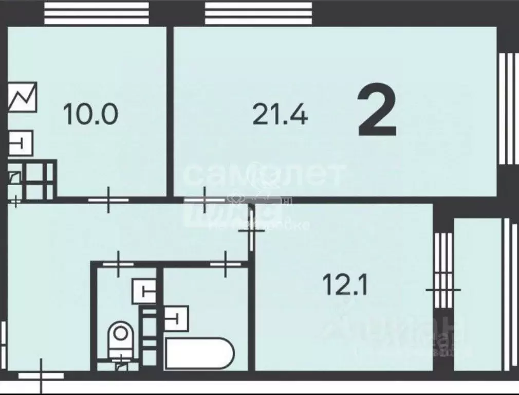 2-к кв. Москва Севастопольский просп., 7/6к1 (58.0 м) - Фото 1