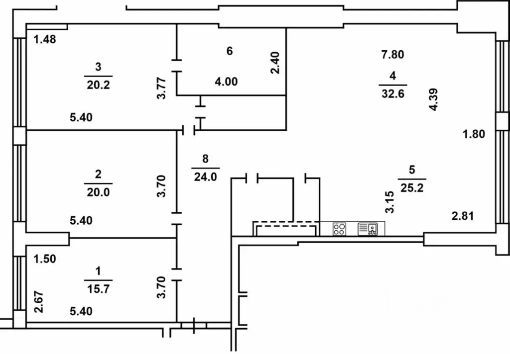 4-к кв. Москва Кочновский проезд, 4к2 (150.0 м) - Фото 2