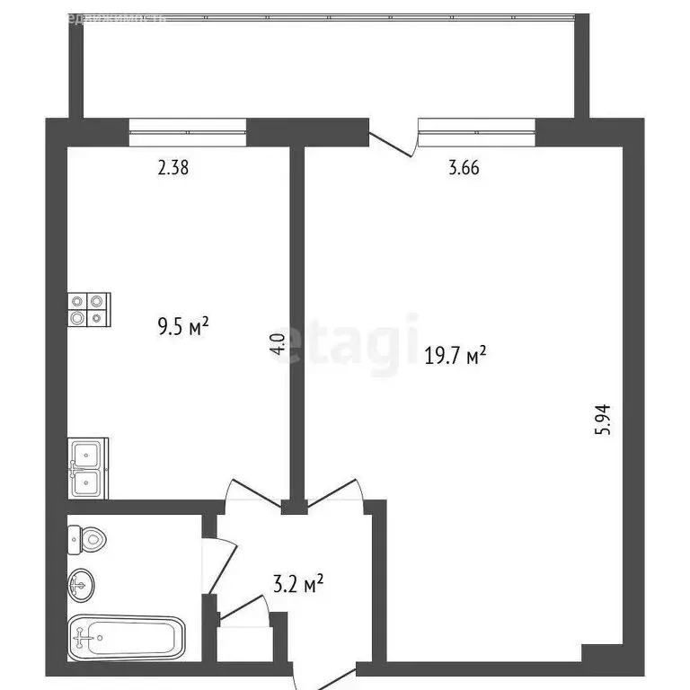 1-комнатная квартира: Набережные Челны, 17-й комплекс, Солнечный ... - Фото 0