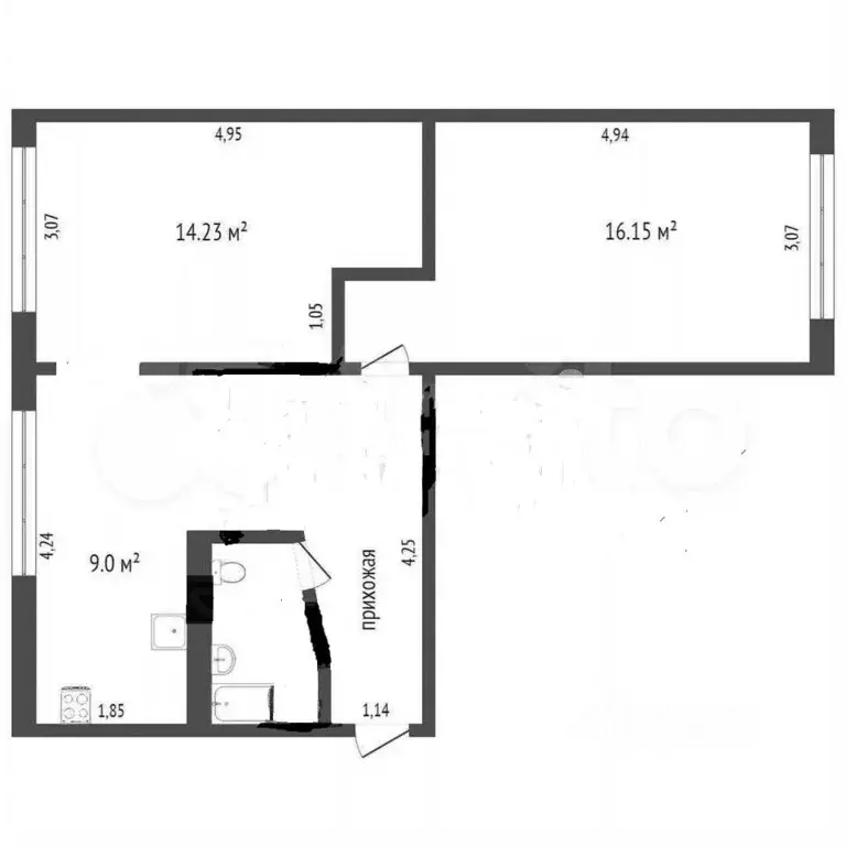 2-к кв. Санкт-Петербург просп. Большевиков, 5 (49.8 м) - Фото 2