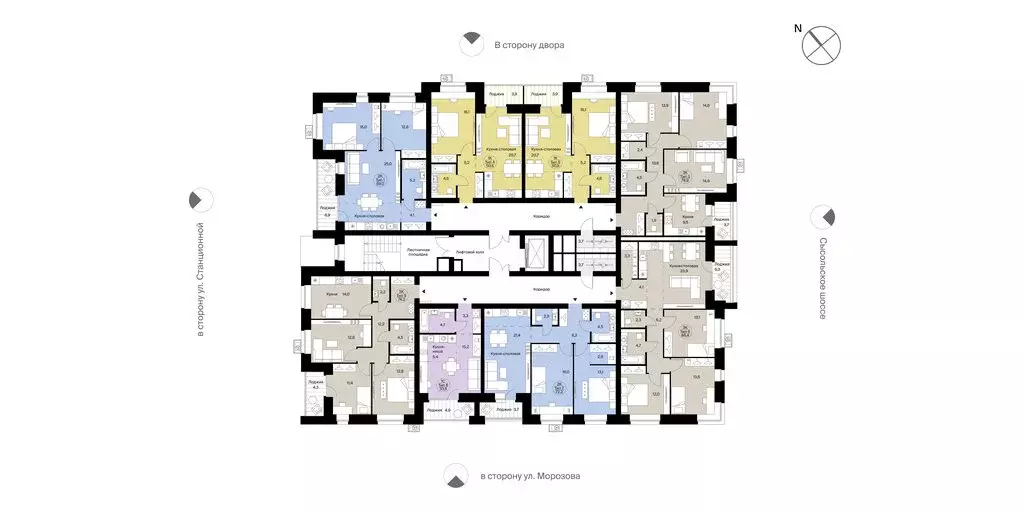 2-комнатная квартира: Сыктывкар, Сысольское шоссе, 84 (72.2 м) - Фото 1