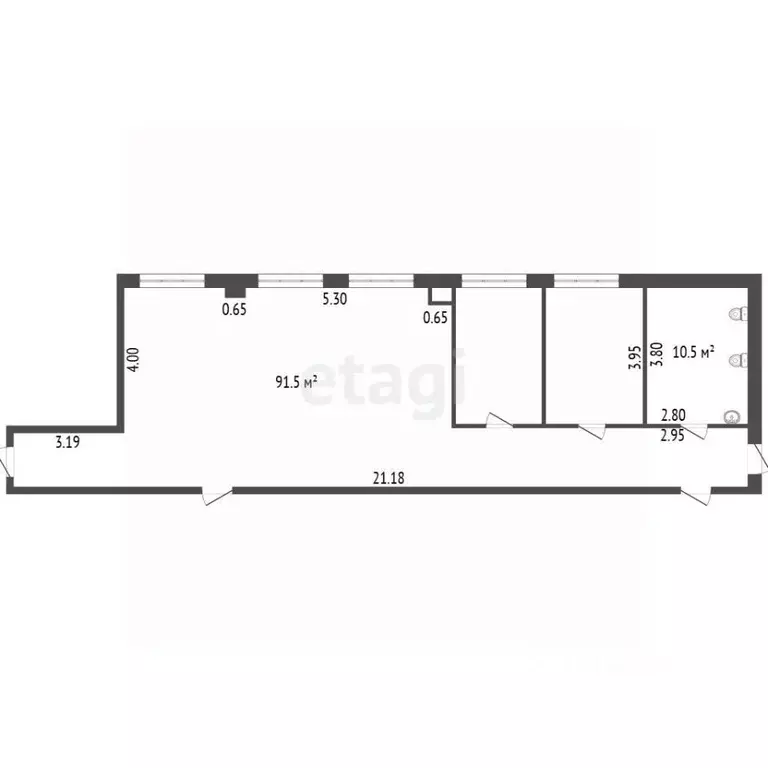 Офис в Санкт-Петербург Левашовский просп., 13 (102 м) - Фото 1