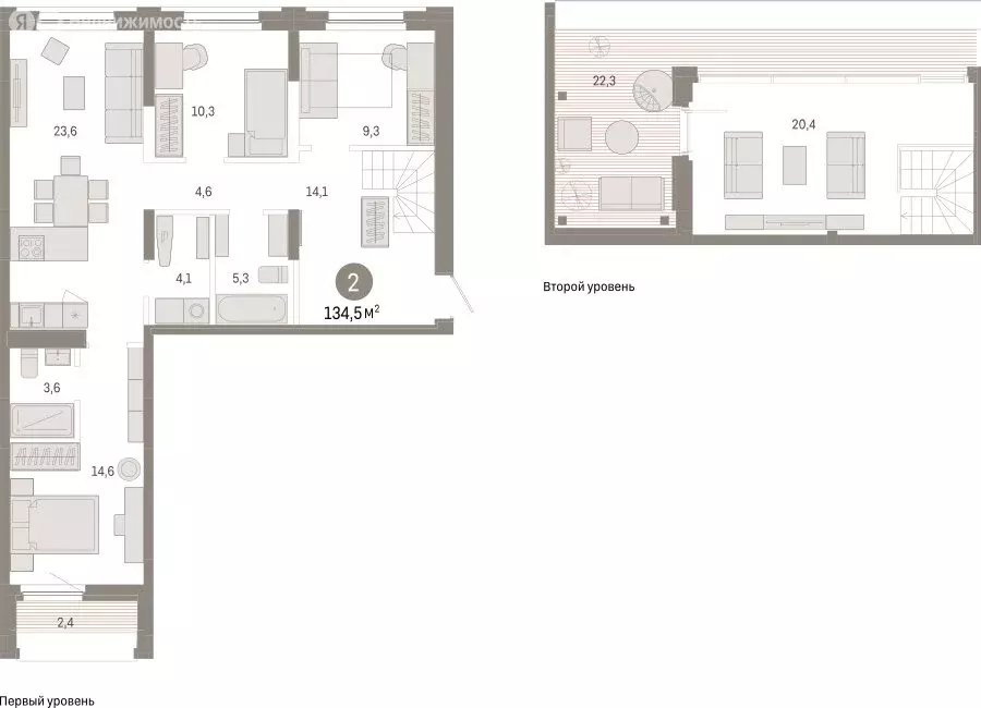 3-комнатная квартира: Тюмень, Мысовская улица, 26к2 (134.5 м) - Фото 1