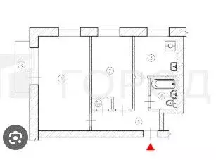 2-к кв. Алтайский край, Барнаул ул. Новосибирская, 2 (40.3 м) - Фото 2