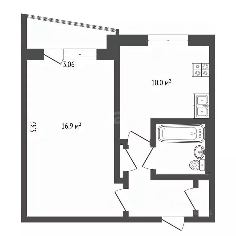 1-к кв. Москва Профсоюзная ул., 85К1 (32.2 м) - Фото 1
