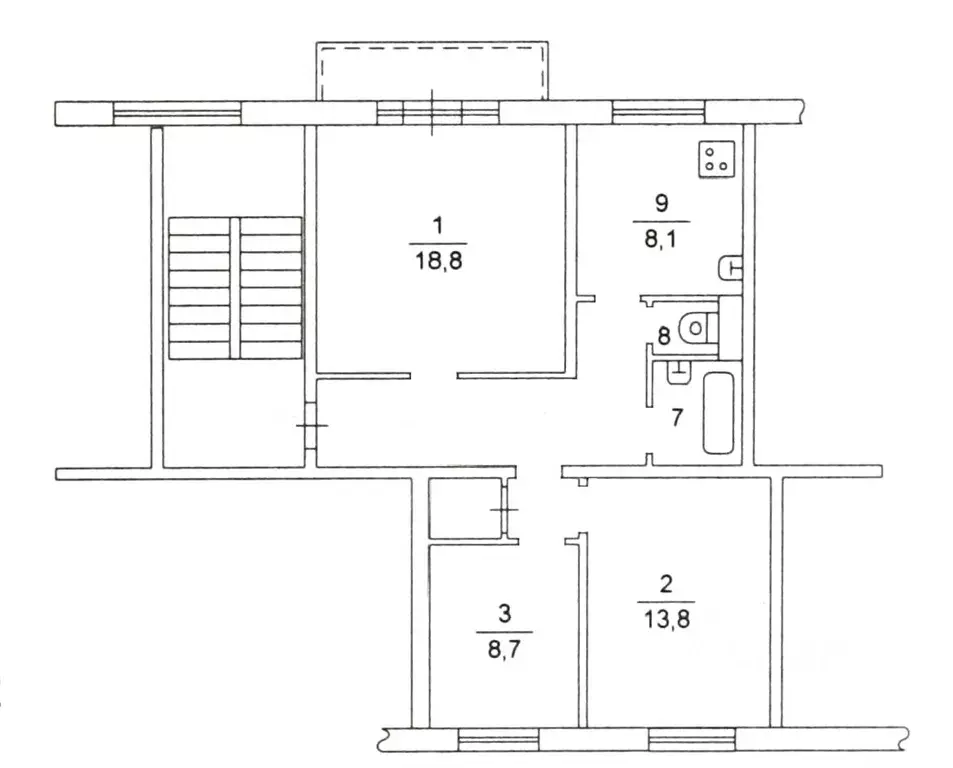 3-к кв. Челябинская область, Челябинск ул. Курчатова, 3 (66.8 м) - Фото 1