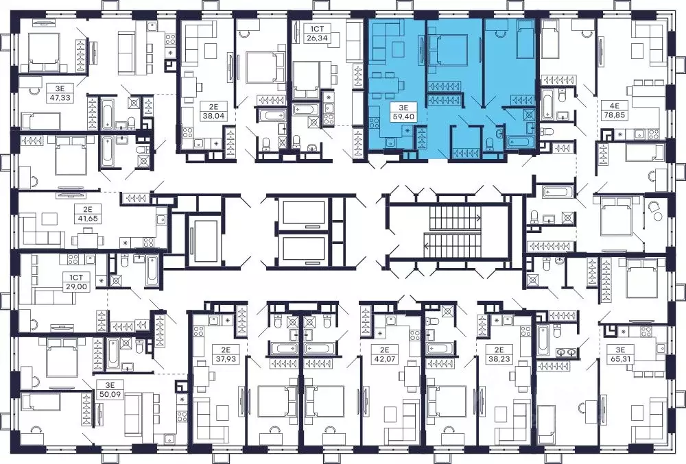 2-к кв. Московская область, Красногорск Павшино мкр, Тетрис жилой ... - Фото 2