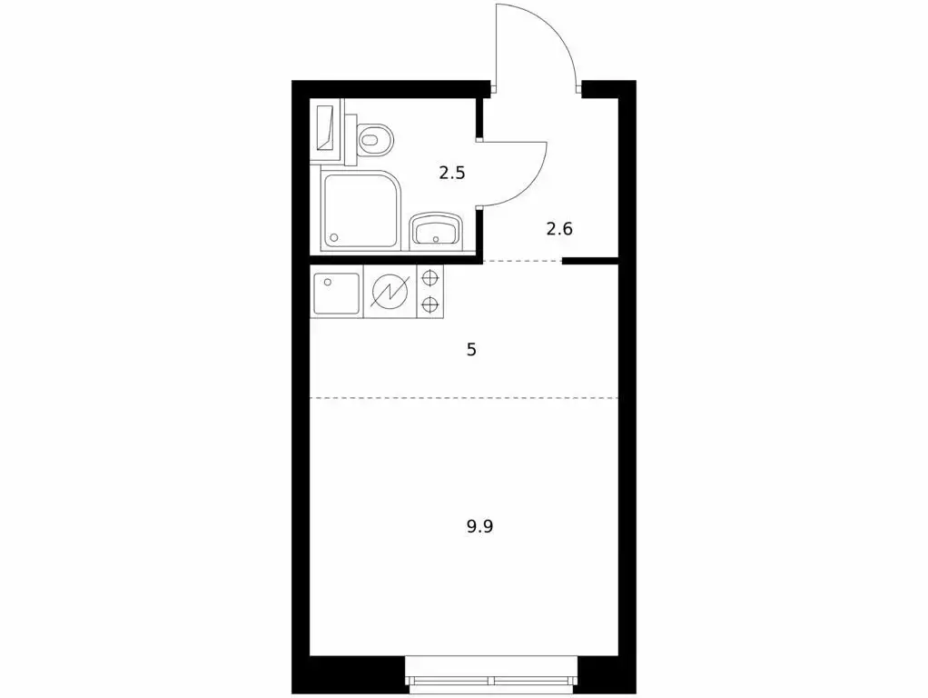 Квартира-студия: Владивосток, жилой комплекс Босфорский Парк, 6 (20 м) - Фото 0