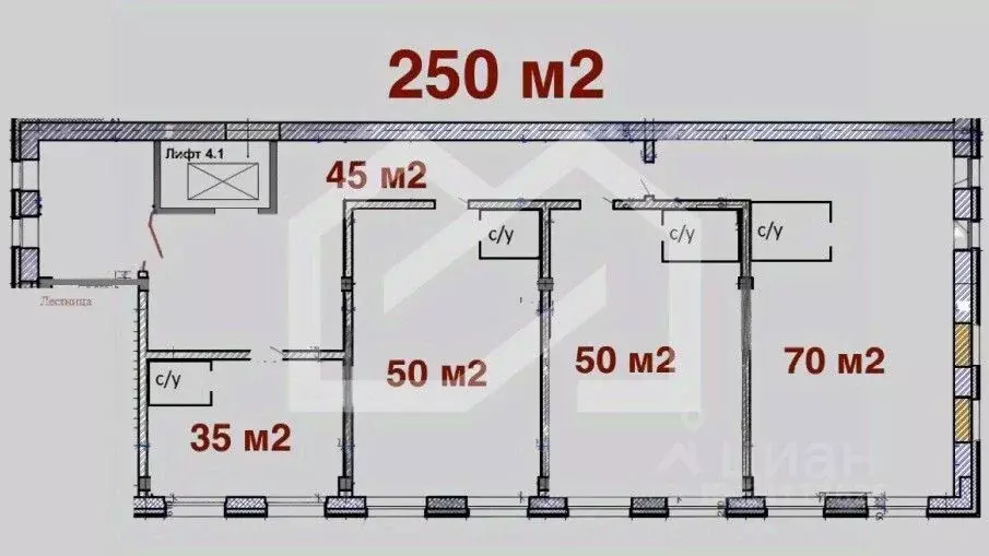 Офис в Москва ул. Фридриха Энгельса, 46С7 (250 м) - Фото 2