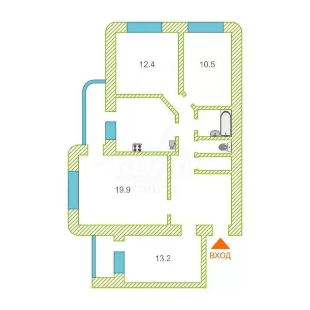 4-комнатная квартира: Тюмень, Широтная улица, 19 (86.1 м) - Фото 2