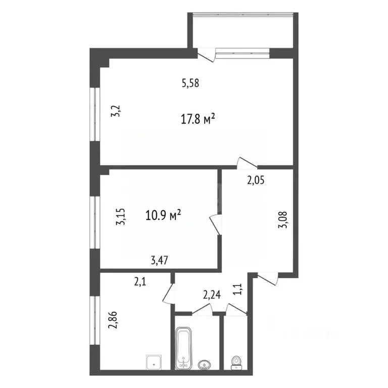 2-к кв. Красноярский край, Красноярск Одесская ул., 7 (48.2 м) - Фото 2