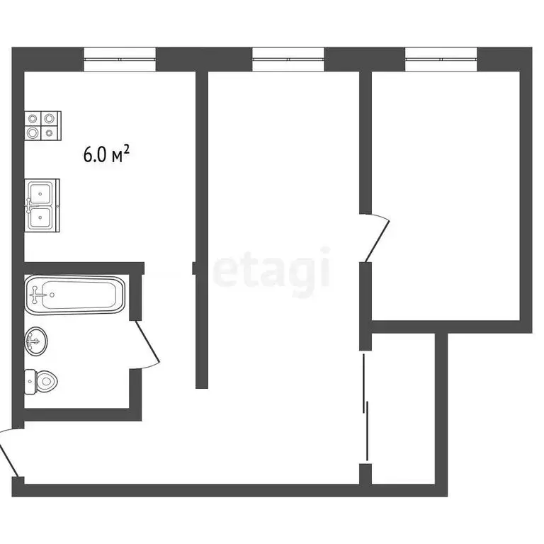 2-комнатная квартира: Муром, улица Щербакова, 25 (36.9 м) - Фото 1