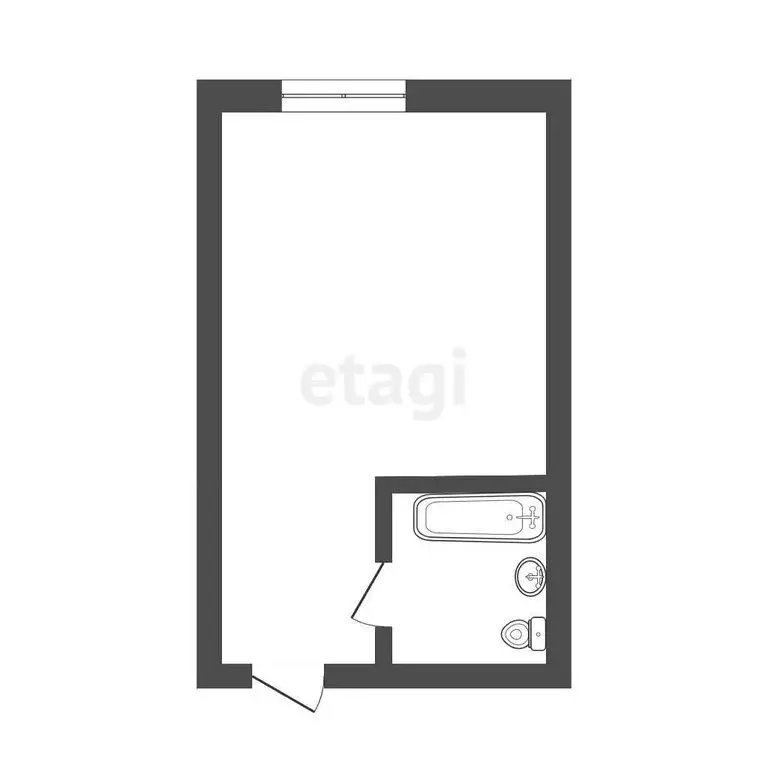1-комнатная квартира: Томск, улица Беринга, 13/3 (12 м) - Фото 1