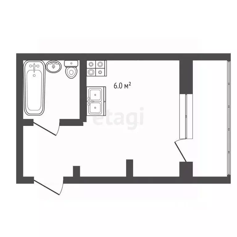 Студия Ханты-Мансийский АО, Сургут ул. Александра Усольцева, 15 (33.0 ... - Фото 2