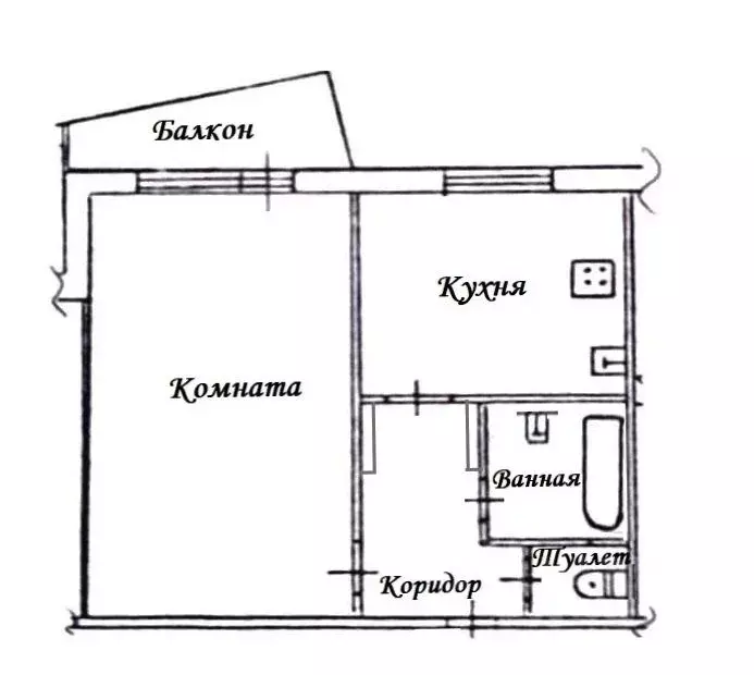 1-к кв. Московская область, Орехово-Зуево ул. Матросова, 20 (37.8 м) - Фото 0