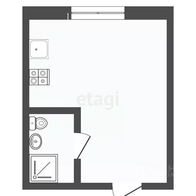 Студия Ростовская область, Ростов-на-Дону Извилистая ул., 17 (36.5 м) - Фото 2