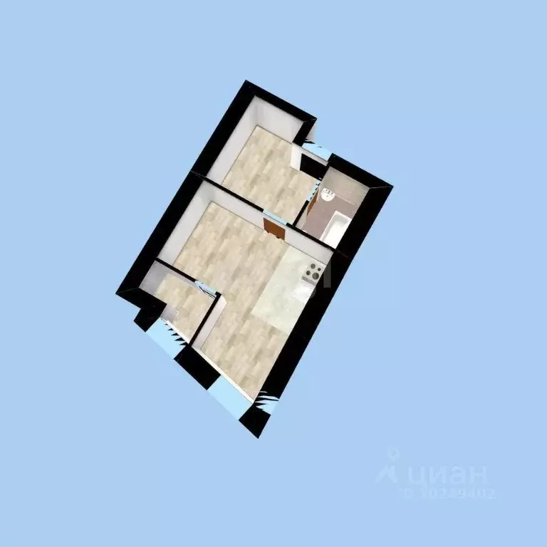 1-к кв. Башкортостан, Уфа ул. Бородинская, 9 (34.4 м) - Фото 1