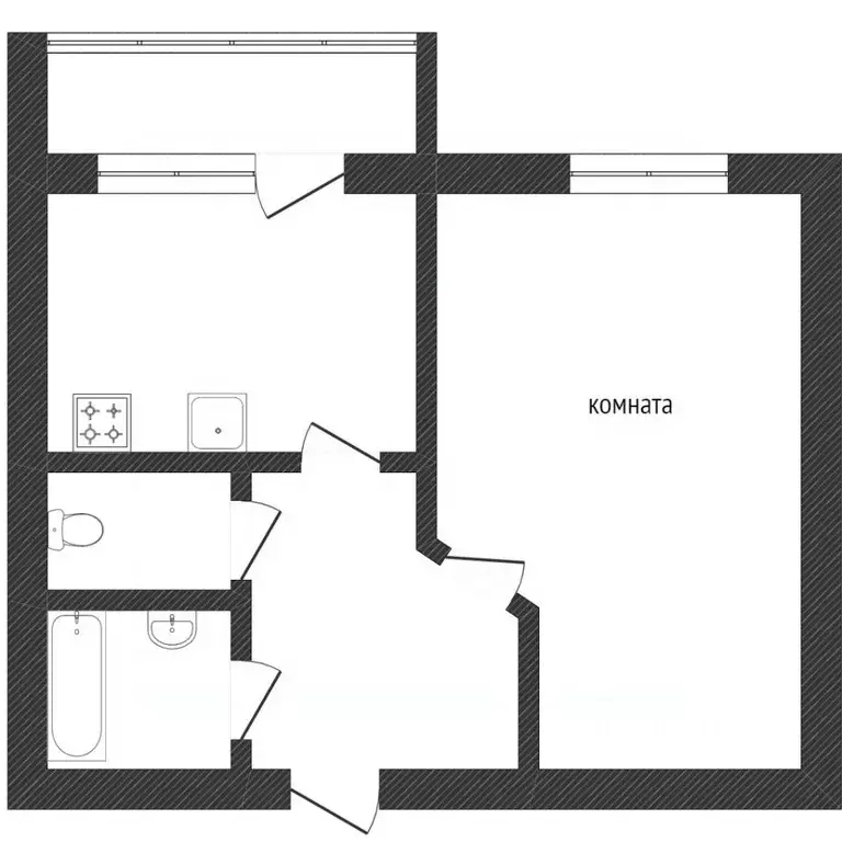 1-к кв. Белгородская область, Белгород ул. Костюкова, 12а (46.0 м) - Фото 2