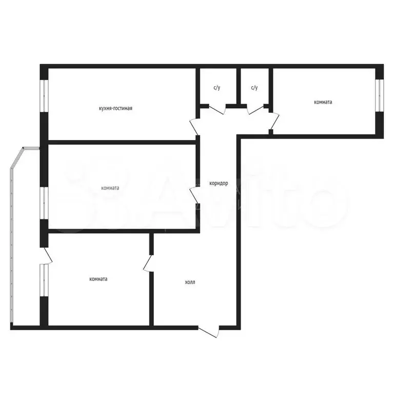 3-к. квартира, 86 м, 7/9 эт. - Фото 0