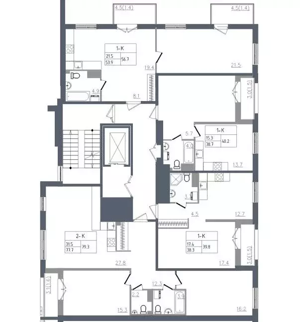 1-к кв. Санкт-Петербург ш. Революции, 3к2 (56.6 м) - Фото 1