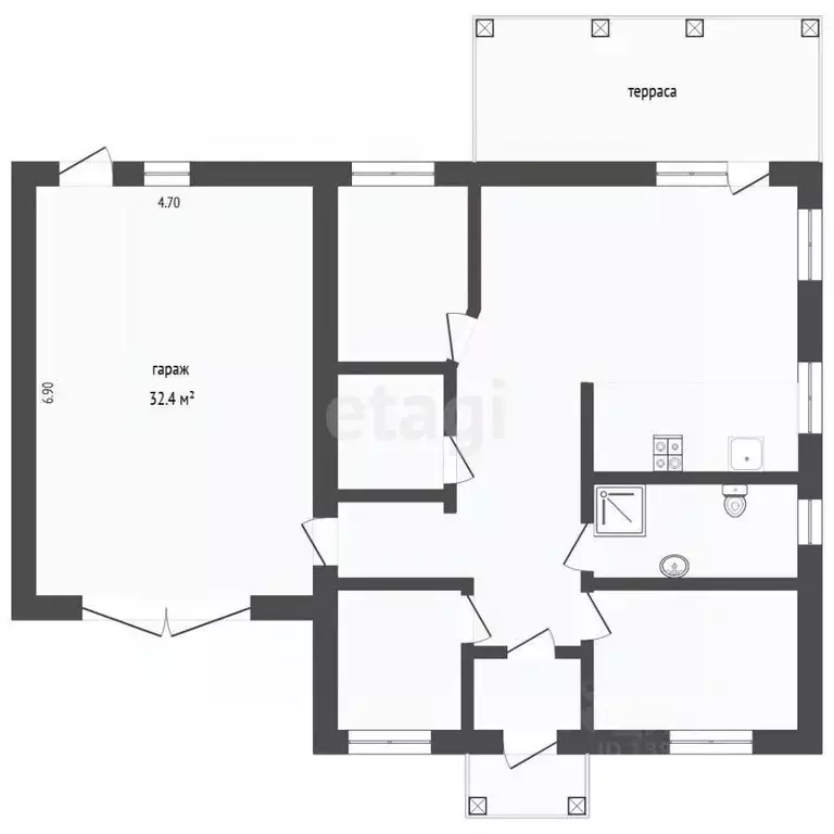 Дом в Тюменская область, Тюменский муниципальный округ, д. Ушакова ул. ... - Фото 2