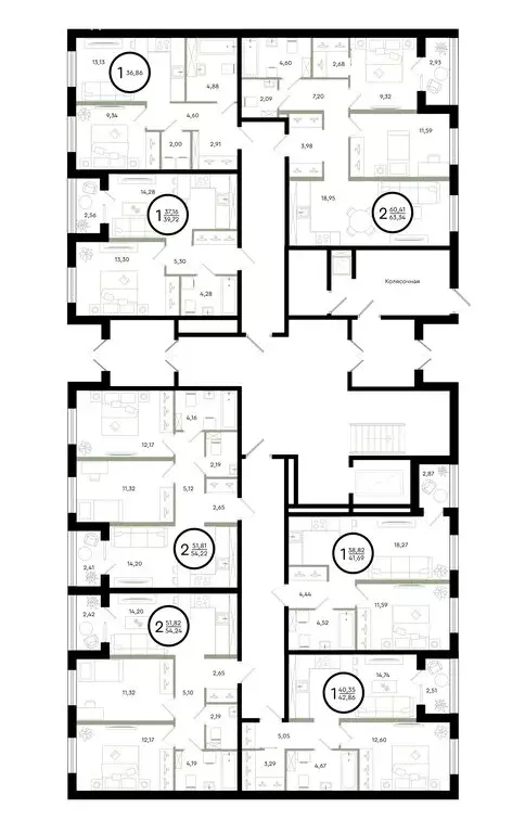 2-комнатная квартира: Тюмень, улица Александра Звягина, 5 (54.24 м) - Фото 1