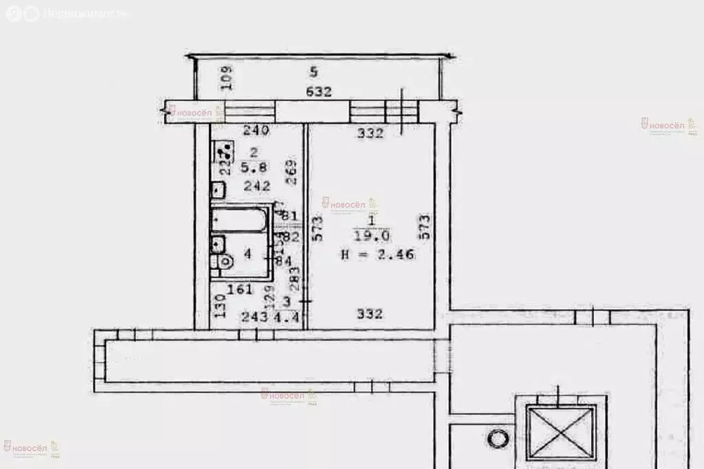 1-комнатная квартира: Екатеринбург, Восточная улица, 23А (32 м) - Фото 1