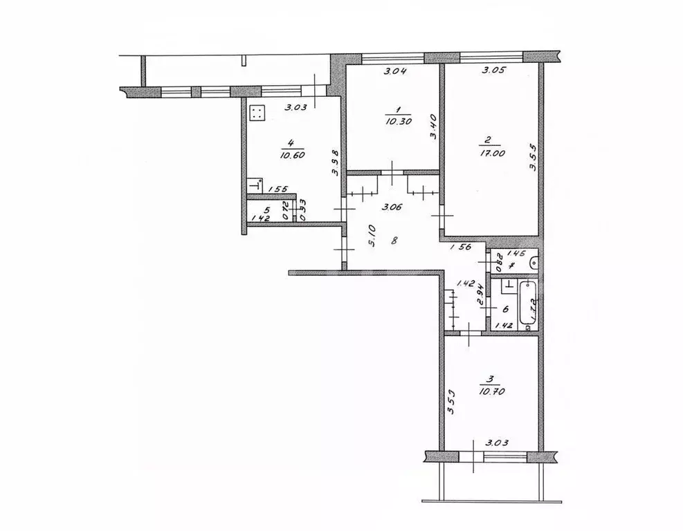 3-к кв. Чувашия, Новочебоксарск ул. Семенова, 35 (76.2 м) - Фото 2