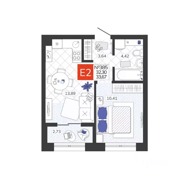 1-к кв. Тульская область, Тула Мясново мкр, Желания жилой комплекс ... - Фото 1