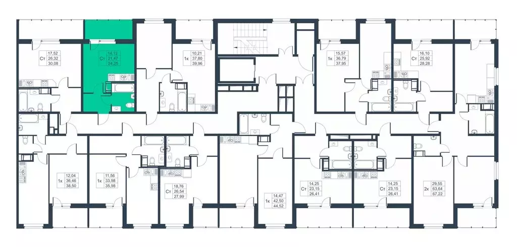 Квартира-студия: Коммунар, Ново-Антропшинская улица, 5к2 (21.2 м) - Фото 2