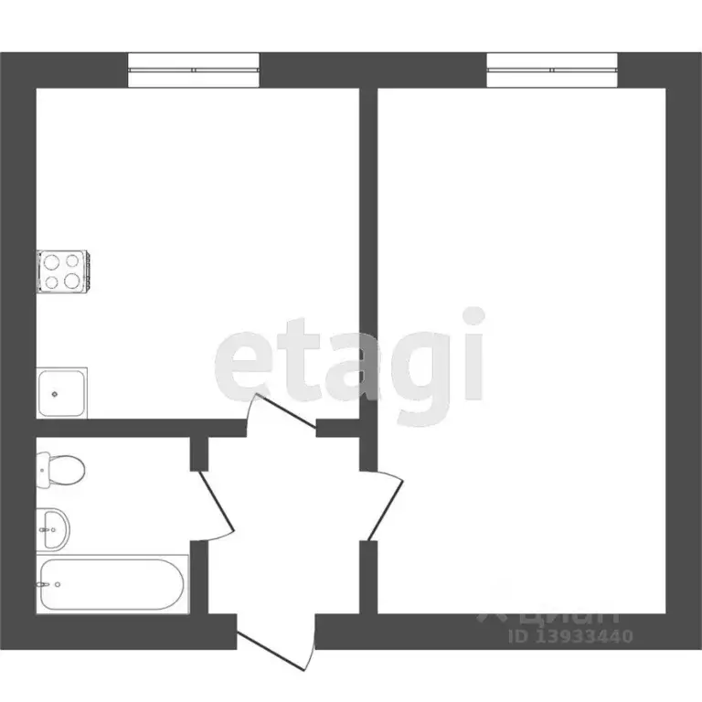 1-к кв. Тюменская область, Тюмень ул. Республики, 246 (36.0 м) - Фото 2