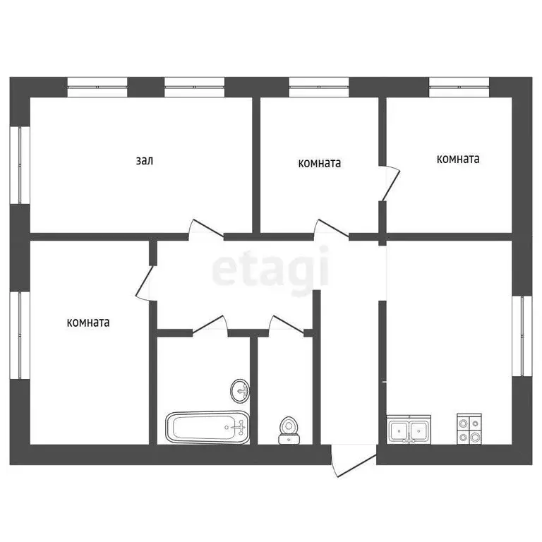 Дом в село Солобоево, улица Буракова (102.9 м) - Фото 1