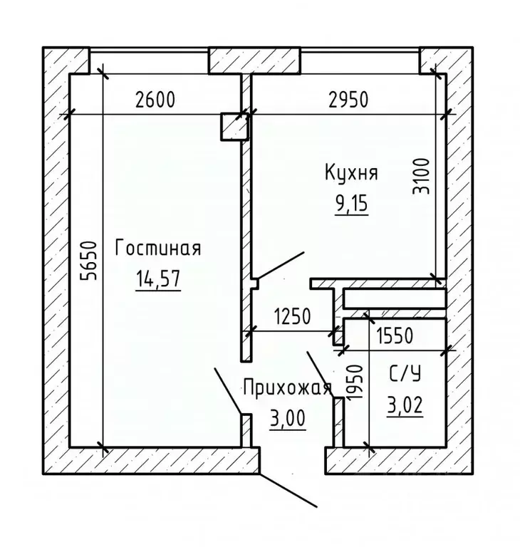 1-к кв. Кабардино-Балкария, Нальчик ул. Солнечная, 8к1 (31.5 м) - Фото 2