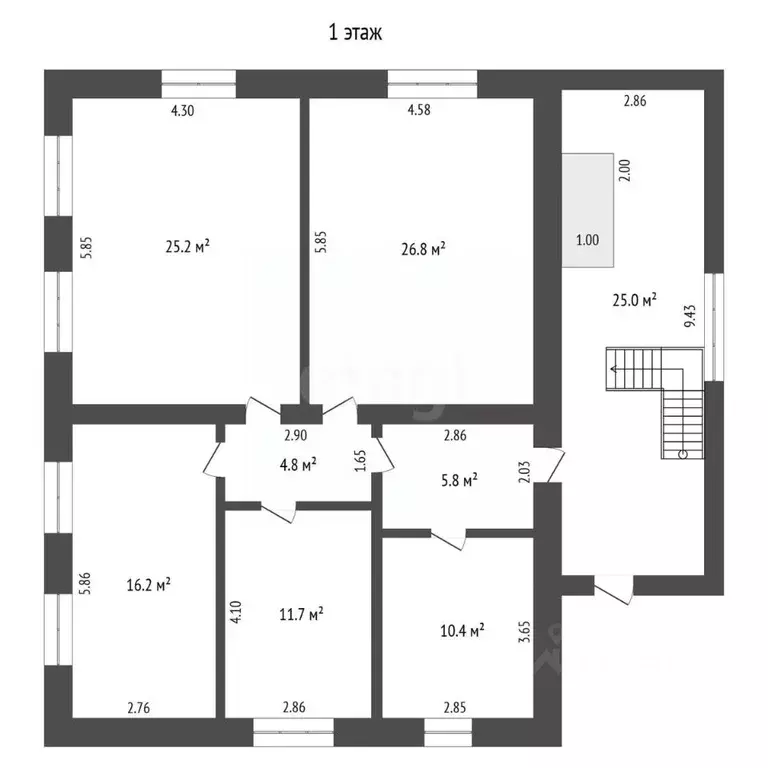 Дом в Башкортостан, Стерлитамакский район, Отрадовский сельсовет, с. ... - Фото 2