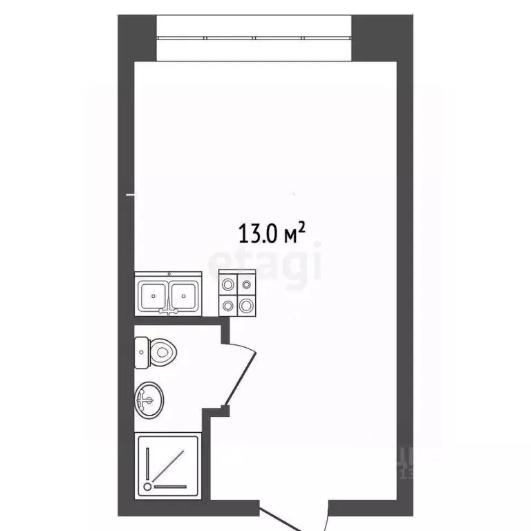 Студия Томская область, Томск ул. Олега Кошевого, 75 (13.0 м) - Фото 2