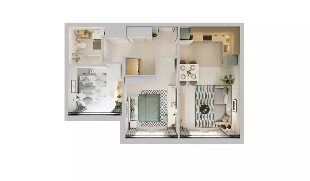 2-к кв. Иркутская область, Иркутск ул. Березовая Роща, 13Б (54.0 м) - Фото 2