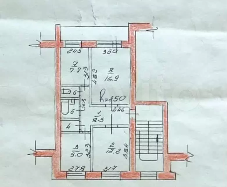 3-к. квартира, 59,7 м, 4/5 эт. - Фото 0