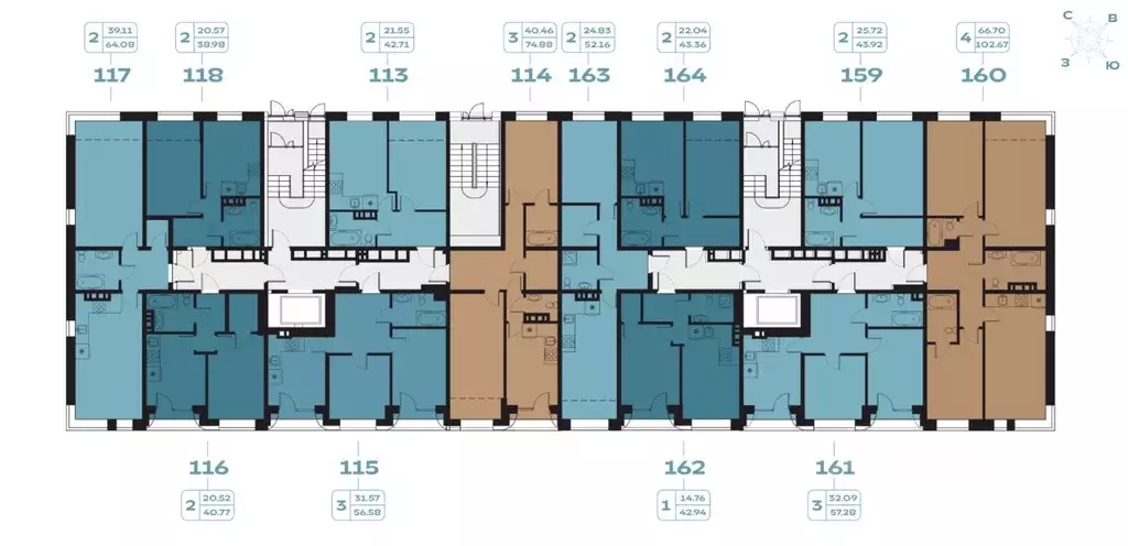 2-к кв. Иркутская область, Иркутск наб. Верхняя, 131 (42.71 м) - Фото 2