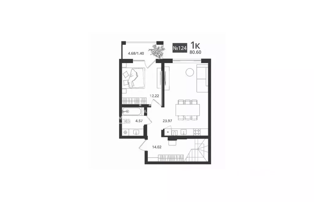 2-к кв. Калининградская область, Светлогорск Новая ул., 108-114 (80.6 ... - Фото 1