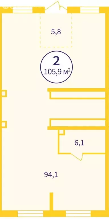 Помещение свободного назначения (106 м) - Фото 1