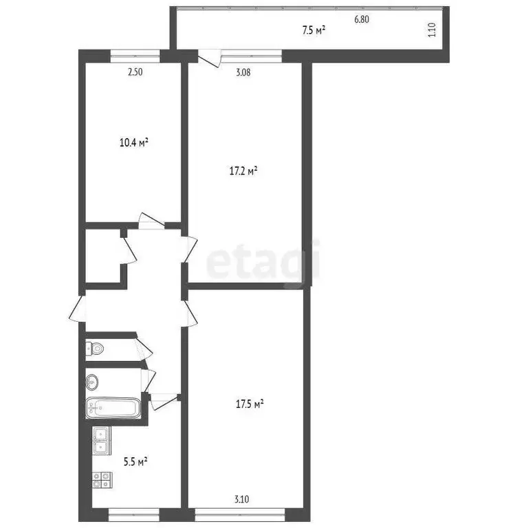 3-комнатная квартира: Петропавловск-Камчатский, улица В.В. ... - Фото 1