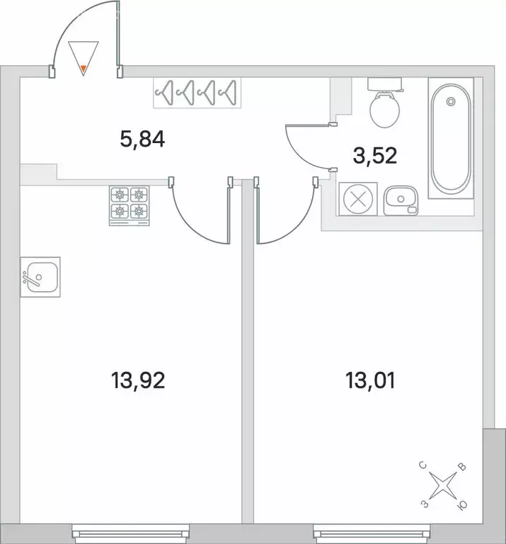 1-комнатная квартира: Сертолово, микрорайон Сертолово-2, улица Мира, ... - Фото 1